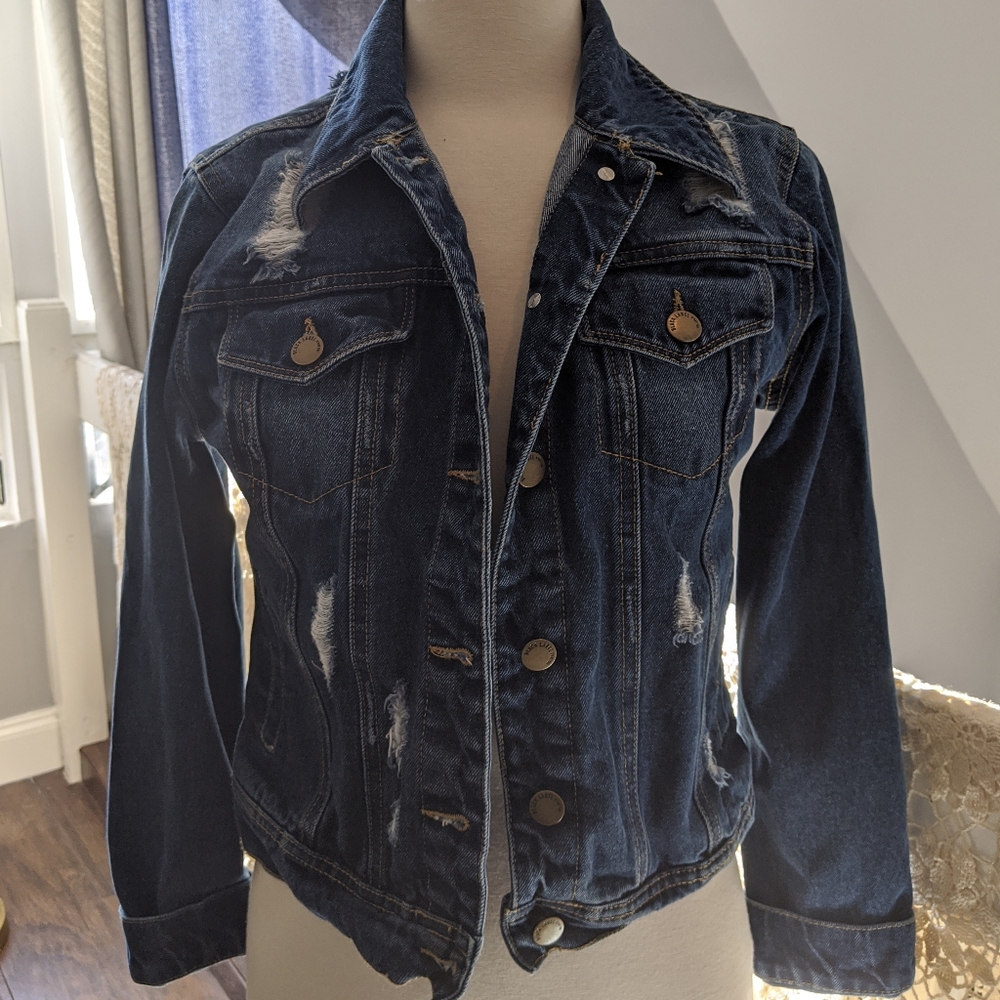 Distressed Blue Jean / Denim Jacket